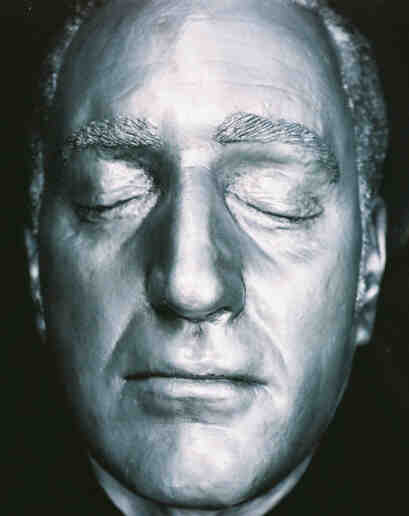 Closeup of Basil Rathbone Life Mask