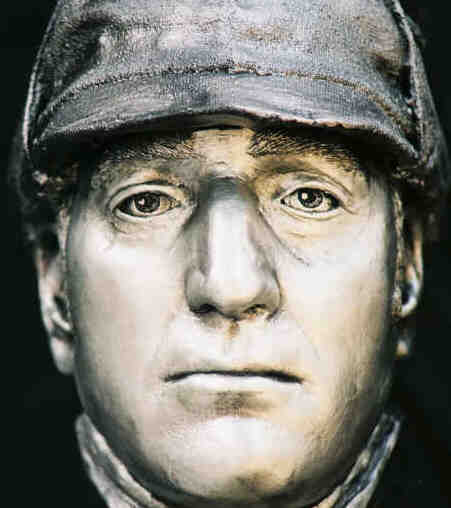 Closeup of Basil Rathbone Bust as Sherlock Holmes sculptured Life Mask