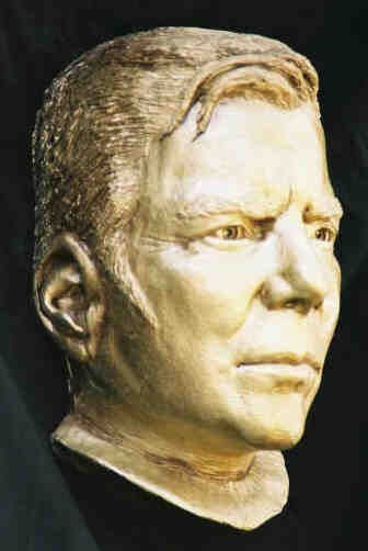 William Shatner Bust as Captain Kirk sculptured Life Mask